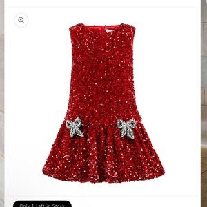 Lola + The Boys Red Sequin Bustier Dress